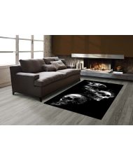 Tapis d'intérieur SKULL 120 x 180 cm - Noir