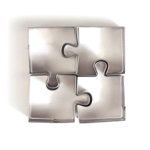 4 mini emporte-pièces inox - Puzzle 4 mini emporte-pièces inox - Puzzle