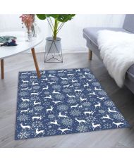 Tapis d'intérieur Noël 70 x 140 cm - Bleu