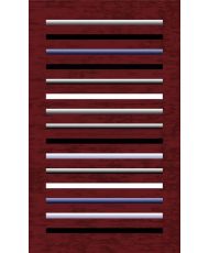 Tapis de salon à rayures 120 x 180 cm - Rouge