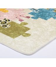 Tapis enfant Puzzle 120 x 160 cm - Beige