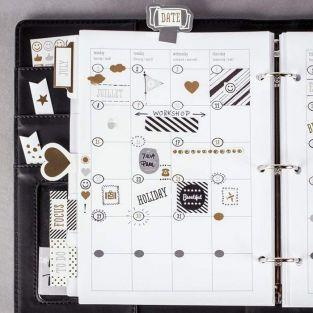 420 Stickers dates for Bullet Journal - black-gray-gold