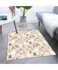 Tapis d'intérieur Noël 50 x 80 cm - Beige