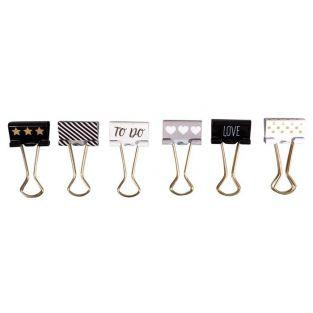 Pinces double-clip x 6 - Glam
