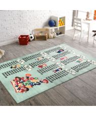 Tapis enfant Table de multiplication 120 x 180 cm - Vert
