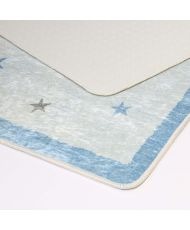 Tapis enfant MONGOLFIERE 80 x 150 cm - Bleu