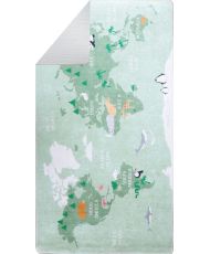 Tapis enfant MONDE 100 x 160 cm - Vert