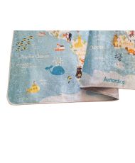 Tapis enfant MONDE 100 x 160 cm - Bleu