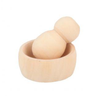 Crèche bois + pions 18 x 8 x 15 cm