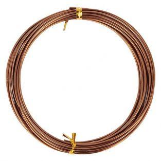 Alambre de aluminio de 5 m x 1,5 mm - bronce