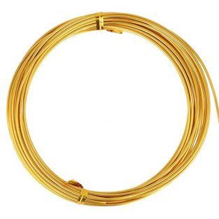 Alambre de aluminio de 5 m x 1,5 mm - dorado