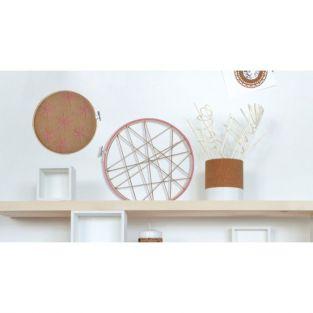 3 anneaux à broder en bois Ø 15, 20 & 25 cm