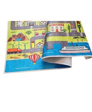 Tapis enfant Circuit de voiture 80 x 150 cm - Multicolore