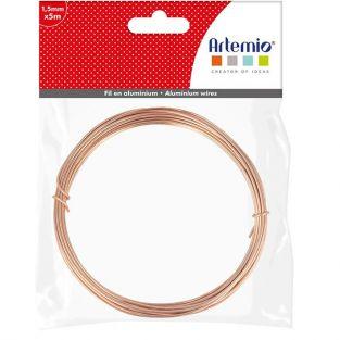 Aluminum wire 5 m x 1.5 mm - copper