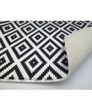 Tapis de salon Black&White 120 x 180 cm - Noir