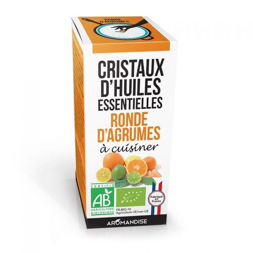 Cristaux d'huiles essentielles Ronde d'agrumes Cristaux d'huiles essentielles Ronde d'agrumes