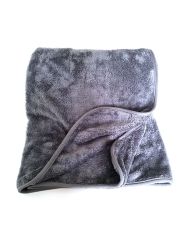 Grand plaid uni 200 x 220 cm - Gris
