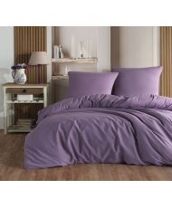 Parure de lit unie 140 x 200 cm - Violet