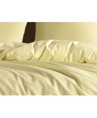 Parure de lit unie 140 x 200 cm - Jaune
