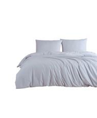 Parure de lit unie 240 x 220 cm - Gris