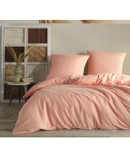 Parure de lit unie 240 x 220 cm - Orange