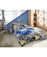 Parure de lit SPEED 140 x 200 cm - Bleu