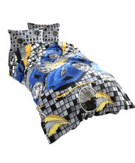 Parure de lit SPEED 140 x 200 cm - Bleu