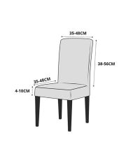 Housse de chaise en velours 56 x 48 x 48 cm - Noir