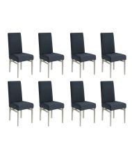 Housse de chaise extensible 23 x 18 x 18 cm - Gris