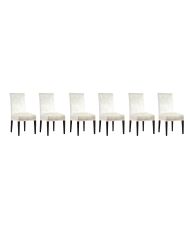 Housse de chaise en velours 56 x 48 x 48 cm - Blanc