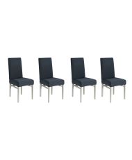 Housse de chaise extensible 23 x 18 x 18 cm - Gris
