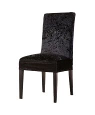Housse de chaise en velours 56 x 48 x 48 cm - Noir