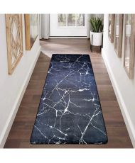 Tapis de salon MARBRE 50 x 80 cm - Noir