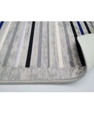 Tapis de salon à rayures 200 x 290 cm - Gris