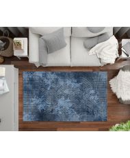 Tapis de salon FISUN 80 x 150 cm - Bleu