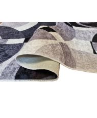 Tapis de salon ROUND 120 x 180 cm - Gris