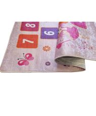 Tapis enfant Marelle 100 x 150 cm - Rose