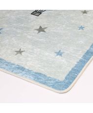 Tapis enfant MONGOLFIERE 80 x 150 cm - Bleu