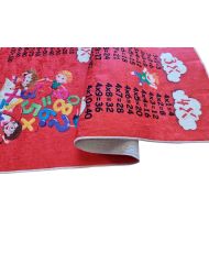 Tapis enfant Table de multiplication 100 x 160 cm - Rouge