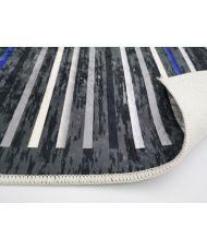 Tapis de salon à rayures 200 x 290 cm - Noir