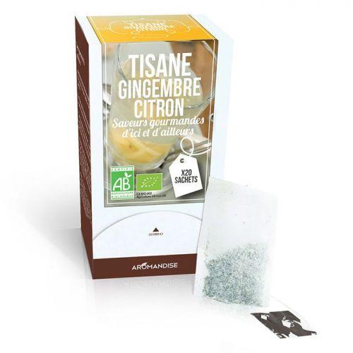 Tisane gingembre et citron biologique - 20 sachets Tisane gingembre et citron biologique - 20 sachets