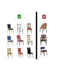 Housse de chaise extensible 23 x 18 x 18 cm - Argenté
