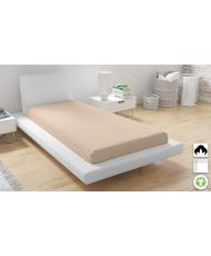 Drap housse en coton bio 140 x 200 cm - Rose