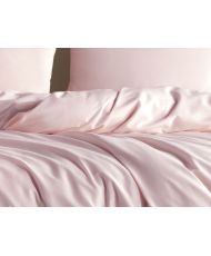 Parure de lit unie 140 x 200 cm - Rose