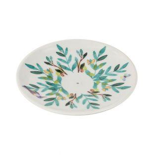 Porcelain incense holder bowl - Watercolor