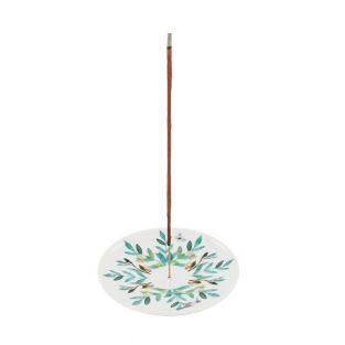 Porcelain incense holder bowl - Watercolor