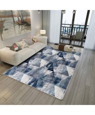 Tapis de salon bambou 80 x 150 cm - Bleu