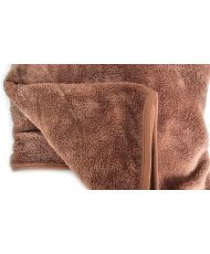 Grand plaid uni 200 x 220 cm - Marron