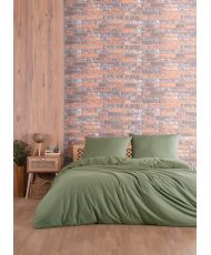 Parure de lit unie 240 x 220 cm - Vert