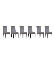 Housse de chaise en velours 56 x 48 x 48 cm - Gris